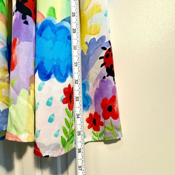 NWT Stella McCartney Kids dress, lady bug and multicoloured print.  Size 10 - Picture 12 of 12